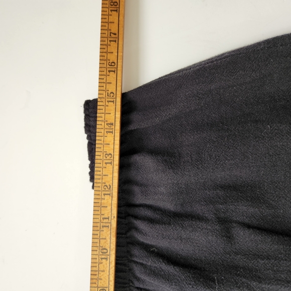 5 for $50 Soft Surroundings Black Cotton Span Elastic Pull-on Pants wide leg - Picture 6 of 8
